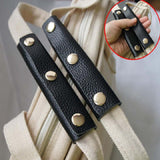 Maxbell 2x2x Leather Handbag Handle Wrap Cover Handle Protectors Holder for Travel Bag Black