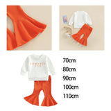 Maxbell Toddler Baby Girl Sweatshirt Clothes Flared Trousers Pullover Top 70cm