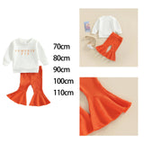 Maxbell Toddler Baby Girl Sweatshirt Clothes Flared Trousers Pullover Top 70cm
