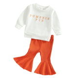 Maxbell Toddler Baby Girl Sweatshirt Clothes Flared Trousers Pullover Top 70cm