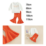 Maxbell Toddler Baby Girl Sweatshirt Clothes Flared Trousers Pullover Top 70cm