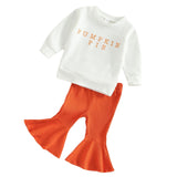 Maxbell Toddler Baby Girl Sweatshirt Clothes Flared Trousers Pullover Top 110cm