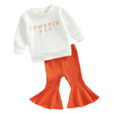 Maxbell Toddler Baby Girl Sweatshirt Clothes Flared Trousers Pullover Top 110cm