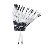 Maxbell 2xAmerican Chief Indian Hat Feather Headdress Photo Props for Stage Cosplay Black