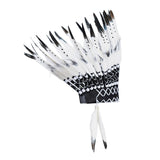 Maxbell 2xAmerican Chief Indian Hat Feather Headdress Photo Props for Stage Cosplay Black