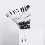 Maxbell 2xAmerican Chief Indian Hat Feather Headdress Photo Props for Stage Cosplay Black