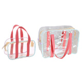 Maxbell 2xClear Tote Bag PVC Messenger Shoulder Bag for Bathing Concerts Vacation 20cmx11cmx8cm