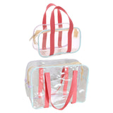 Maxbell 2xClear Tote Bag PVC Messenger Shoulder Bag for Bathing Concerts Vacation 20cmx11cmx8cm