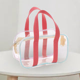 Maxbell 2xClear Tote Bag PVC Messenger Shoulder Bag for Bathing Concerts Vacation 20cmx11cmx8cm