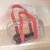Maxbell 2xClear Tote Bag PVC Messenger Shoulder Bag for Bathing Concerts Vacation 20cmx11cmx8cm