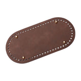 Maxbell 2xDIY Crochet Bag Bottom Pad with Holes Purse Bottom Base PU Leather 12cmx25cm