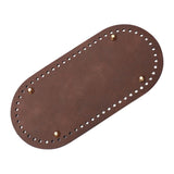 Maxbell 3xDIY Crochet Bag Bottom Pad with Holes Purse Bottom Base PU Leather 12cmx25cm