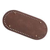 Maxbell 3xDIY Crochet Bag Bottom Pad with Holes Purse Bottom Base PU Leather 12cmx25cm