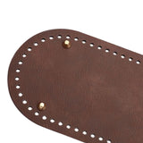 Maxbell 3xDIY Crochet Bag Bottom Pad with Holes Purse Bottom Base PU Leather 12cmx25cm