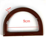 Maxbell 6x2Pcs Women Purse Handles Belt Replacement DIY Handmade for Tote Purse Making brown D shape