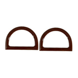 Maxbell 5x2Pcs Women Purse Handles Belt Replacement DIY Handmade for Tote Purse Making brown D shape