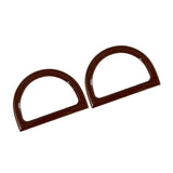 Maxbell 5x2Pcs Women Purse Handles Belt Replacement DIY Handmade for Tote Purse Making brown D shape