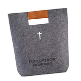 Maxbell 2xFelt Tote with Handle Handbag Church Bible Carrying Case Christian Gifts