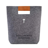 Maxbell 2xFelt Tote with Handle Handbag Church Bible Carrying Case Christian Gifts