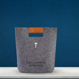 Maxbell 2xFelt Tote with Handle Handbag Church Bible Carrying Case Christian Gifts