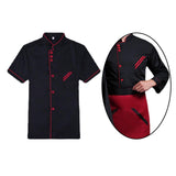 Maxbell 3x  Breathable Chef Coat Short Length Sleeve Chef Jacket for Cafe L