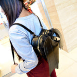 Maxbell 2xBlack Bat Wings Backpack Goth Punk Lace Wing Shoulder Bag Leather Rucksack