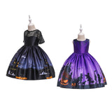 Maxbell Girls Dresses Gown Dress up Costume Princess for Halloween Wedding Cosplay purple