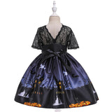 Maxbell Girls Dresses Gown Dress up Costume Princess for Halloween Wedding Cosplay black