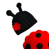 Maxbell Newborn Babies Ladybug Suit Costume Crochet Outfits Photography Props