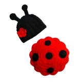 Maxbell Newborn Babies Ladybug Suit Costume Crochet Outfits Photography Props