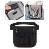 Maxbell 3xNurse Fanny Pack Waist Pouch Organizer Multiple Pocket Tape Holder Storage Black