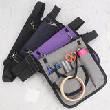 Maxbell 2xNurse Fanny Pack Waist Pouch Organizer Multiple Pocket Tape Holder Storage Black