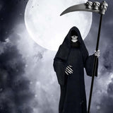 Maxbell 2xHalloween Grim Reaper Costume Set Hooded Cape Cloak for Masquerade