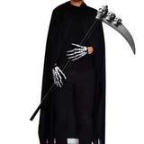 Maxbell 2xHalloween Grim Reaper Costume Set Hooded Cape Cloak for Masquerade