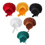 Maxbell 2xAfrican Turban Women Sequin Headwear Head Scarf Hair Cover Girls Headwrap Red