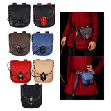 Maxbell 3xMedieval Belt Pouch Durable Fanny Pack Purse Costume Accessories Black
