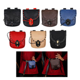 Maxbell 3xMedieval Belt Pouch Durable Fanny Pack Purse Costume Accessories Black