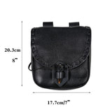 Maxbell 3xMedieval Belt Pouch Durable Fanny Pack Purse Costume Accessories Black