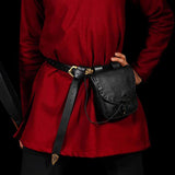 Maxbell 3xMedieval Belt Pouch Durable Fanny Pack Purse Costume Accessories Black