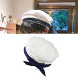 Maxbell 4xCute Navy Sailor Hat Adjustable Cap Girl Stage Beach White