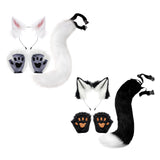 Maxbell 4xCat Costume Animal Cosplay Kitten Plush Ears Furry Fancy Dress up White