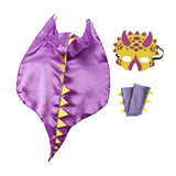Maxbell 2xDragon Clothing Trick or Treating Cape Cosplay Cartoon for Halloween Gifts Purple
