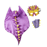 Maxbell 2xDragon Clothing Trick or Treating Cape Cosplay Cartoon for Halloween Gifts Purple