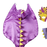 Maxbell 4xDragon Clothing Trick or Treating Cape Cosplay Cartoon for Halloween Gifts Purple