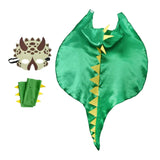 Maxbell 2xDragon Clothing Trick or Treating Cape Cosplay Cartoon for Halloween Gifts Green