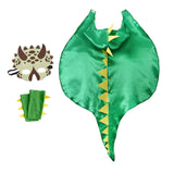 Maxbell 2xDragon Clothing Trick or Treating Cape Cosplay Cartoon for Halloween Gifts Green