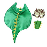 Maxbell 2xDragon Clothing Trick or Treating Cape Cosplay Cartoon for Halloween Gifts Green