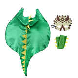 Maxbell 2xDragon Clothing Trick or Treating Cape Cosplay Cartoon for Halloween Gifts Green