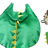 Maxbell 3xDragon Clothing Trick or Treating Cape Cosplay Cartoon for Halloween Gifts Green