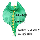 Maxbell 3xDragon Clothing Trick or Treating Cape Cosplay Cartoon for Halloween Gifts Green